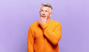 thinking, feeling doubtful and confused, with different options, wondering which decision to make