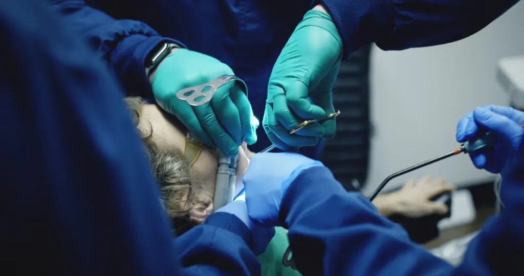 patient in dental chair